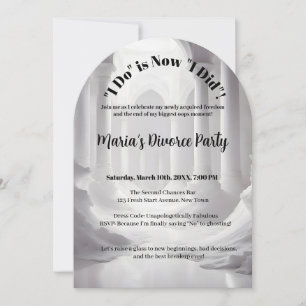 Invitation Funny Divorce Freedom Celebration Single Glam
