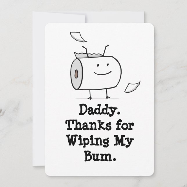 Invitation Funny First Fête des pères Card de Baby (Devant)