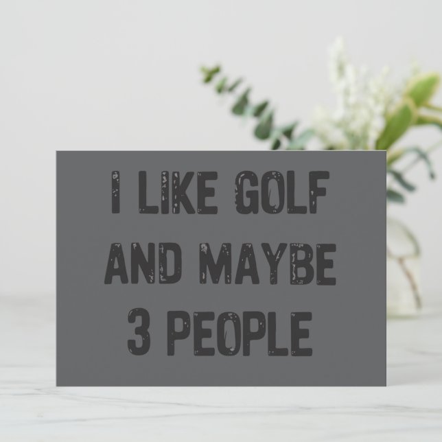 Invitation Funny Golfing Sarcastic Sayings Golf  (Debout devant)