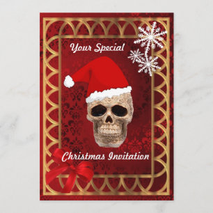 Invitation Funny gothique père Noël, Noël