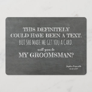 Invitation Funny GROOMSMAN