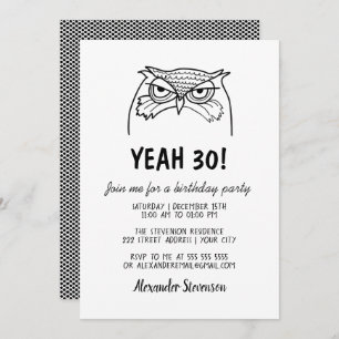 Invitation Funny Homme 30e anniversaire