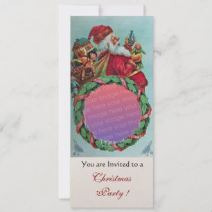 Invitation FUNNY, HUMOUR SANTA CLAUS Modèle photo VINTAGE