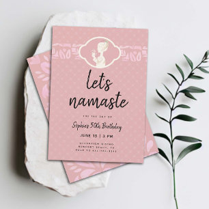 Invitation Funny Lets Namaste Women 50e anniversaire Tea Part