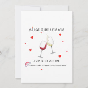 Invitation Funny Love Fine Wine Card