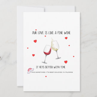 Invitation Funny Love Fine Wine Card