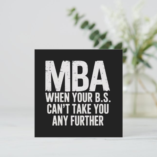 Invitation Funny MBA Master Degree Graduation Day (Debout devant)