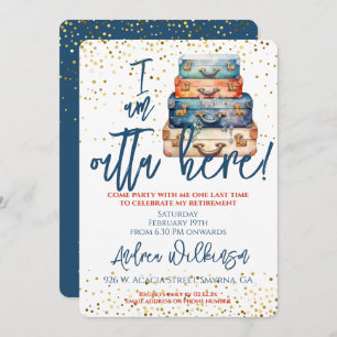 Invitation Funny Outta ici Parti de retraite