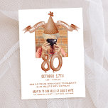 Invitation Funny Party Casquette 80e anniversaire Open House<br><div class="desc">Cette invitation ludique est parfaite pour fêter un fabuleux 80ème anniversaire avec rire et amour. Conçu pour une soirée "drop in open house", il est doté d’un arrière - plan blanc, d’une bannière de fête en aquarelle qui dit "this lady’s turn" et du grand "80" en couleurs d’aquarelle. Il y...</div>