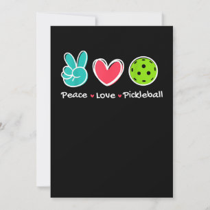 Invitation Funny Peace Love Pickleball Court Jouer Loves Pick