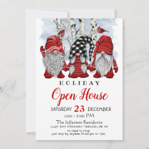 Invitation Funny Père Noël Gnomes Noël Holiday Open House