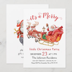 Invitation Funny Père Noël Joyeux Noël Petite fête