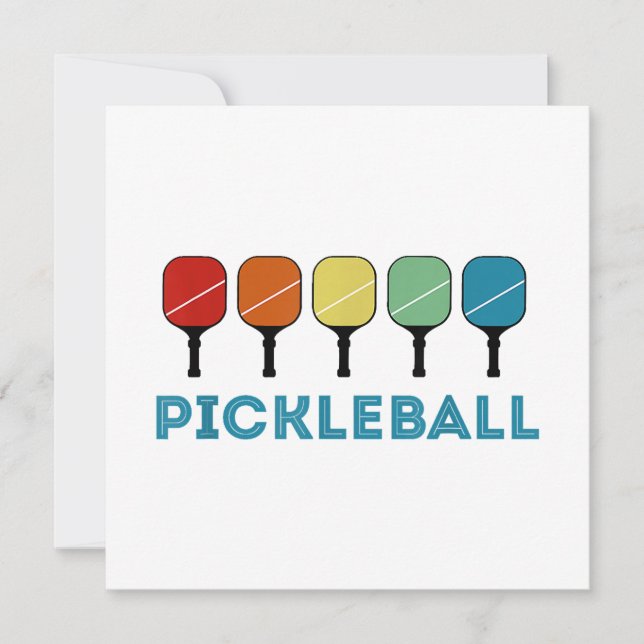Invitation Funny Pickleball Retro Vintage (Devant)