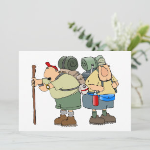 Invitation Funny Randonneurs Outdoor Adventure Camping Humour
