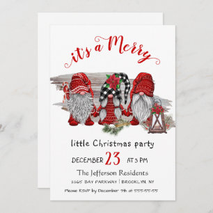 Invitation Funny Santa Claus Merry Christmas Little Party
