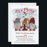 Invitation Funny Santa Gnomes Merry Christmas Little Party<br><div class="desc">Funny Santa Gnomes Merry Christmas Little Party Invitation.</div>