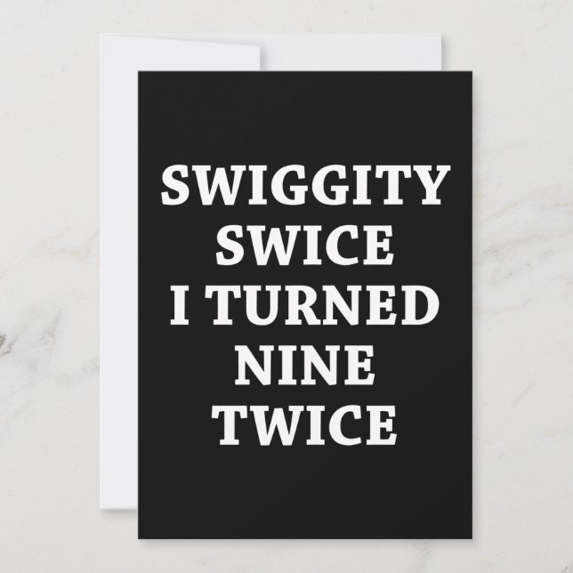 Invitation Funny Swiggity 18e anniversaire (Devant)