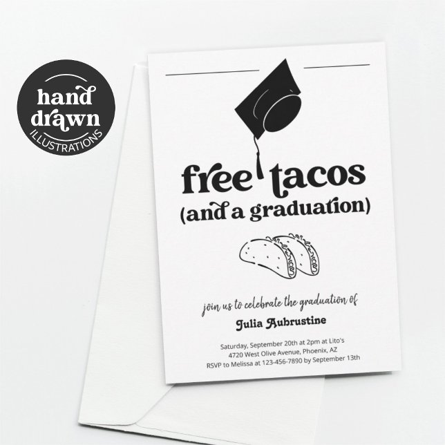 Invitation Funny Taco Graduation Party (Créateur téléchargé)