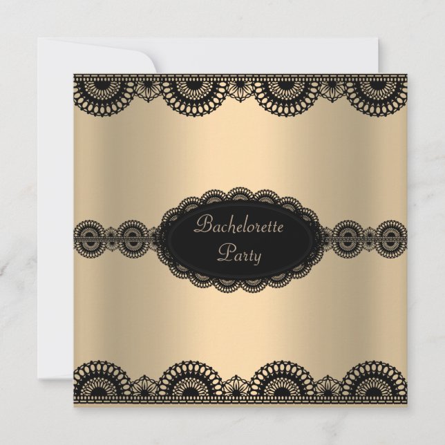 Invitation FUSHIA Sepia LACE BACHELORETTE PARTI (Devant)