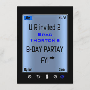 Invitation futée de l'adolescence de fête