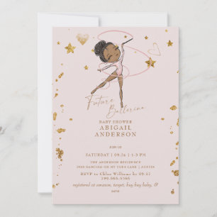 Invitation Futur Ballerine Baby Shower Blush II