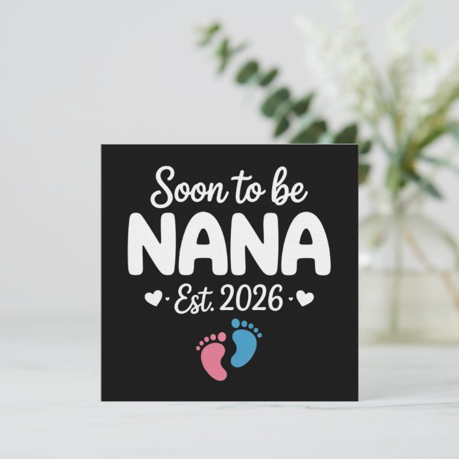 Invitation Futur Maman 2026 Annonce de Grossesse Drôle  (Debout devant)