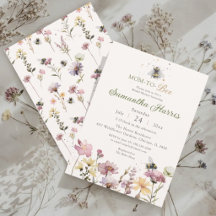 Futur Maman Abeille Fleur Sauvage Aquarelle Baby S