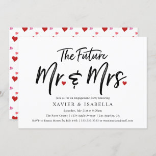 Invitation Futur manuscrit M. & Mme Engagement Party