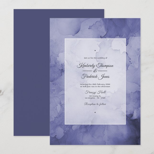Invitation Futur Mariage Crépuscule (Devant / Derrière)
