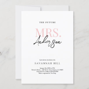 Invitation Futur Mme Simple Moderne Douche nuptiale Invitatio