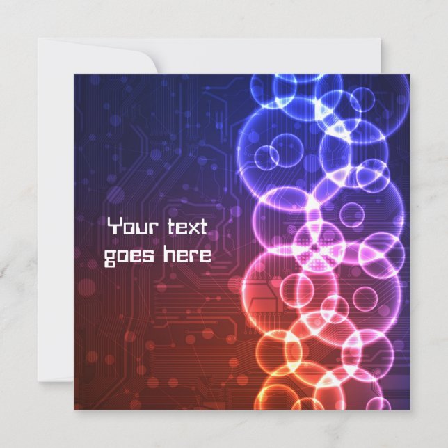 Invitation futuriste de conception (Devant)