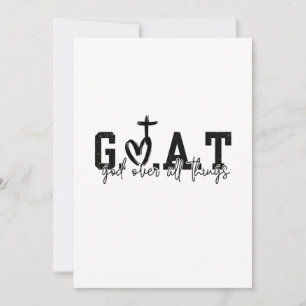 Invitation G.O.A.T Dieu sur toutes les choses Christian Jésus
