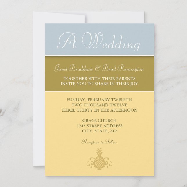 Invitation gaie d'ananas (Devant)