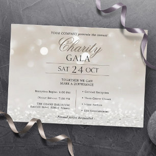 Invitation Gala de charité de la Elegant Ivory Silk Company