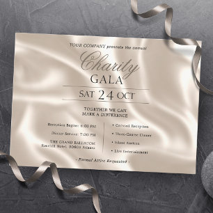 Invitation Gala de charité de la Elegant Ivory Silk Company