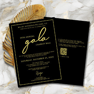 Invitation Gala événement Charity collecte de fonds Elegant B
