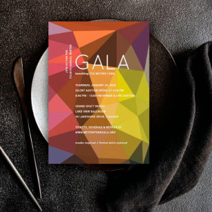 Invitation Gala Gala Géométrique