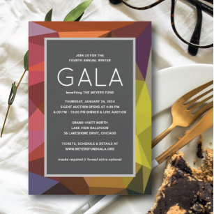 Invitation Gala Gala Géométrique