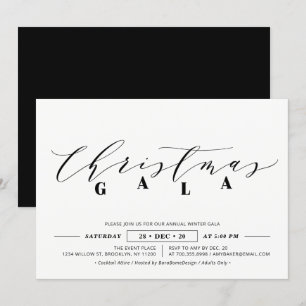 Invitation Gala minimaliste de Noël d'entreprise, Fête de Fêt