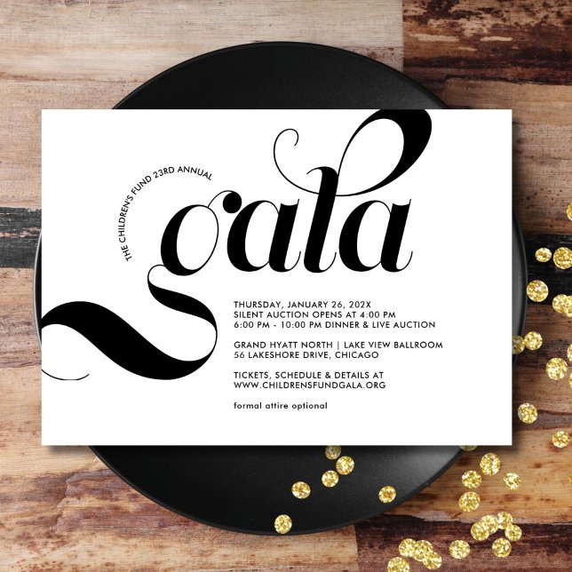 Invitation Gala minimaliste de swag moderne (Créateur téléchargé)