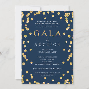 Invitation Gala officiel d'entreprise et vente aux enchères P