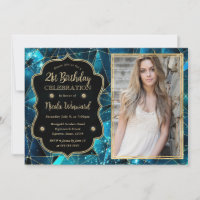 Galaxie Cristal Minuit Sarcelle Photo Anniversaire