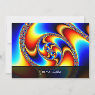 Invitation Galaxie spirale - Art fractal