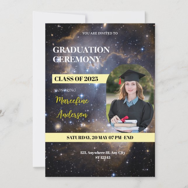Invitation Galaxy Class of 2025 Ceremony Invite (Devant)