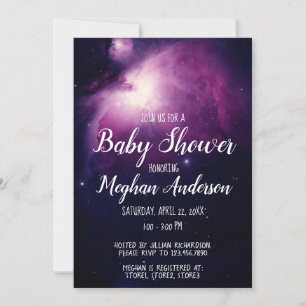 Invitation Galaxy Stars Baby shower spatial céleste