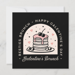 Invitation Galentines besties filles brunch Saint Valentin