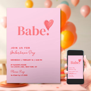 Invitation Galentine's Day Heart Design