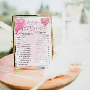 Invitation Galentine's How Well Do You Know The Couple Game