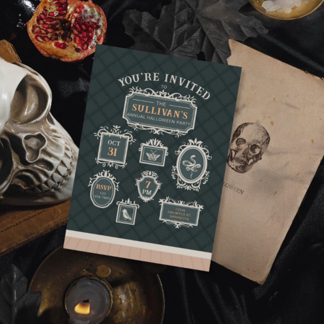 Invitation Galerie Cadre mur Halloween Party (Créateur téléchargé)