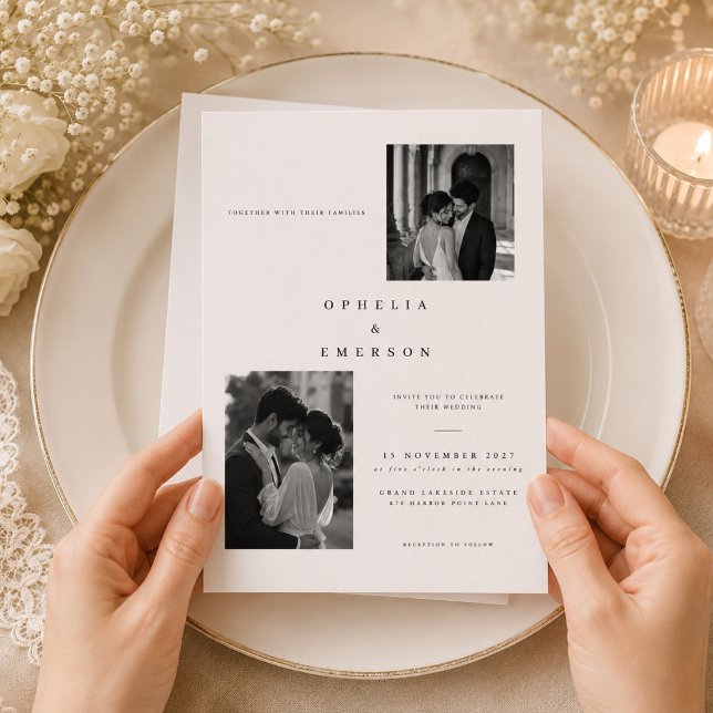 Invitation Galerie de Luxe Éditorial Mariage  (Créateur téléchargé)